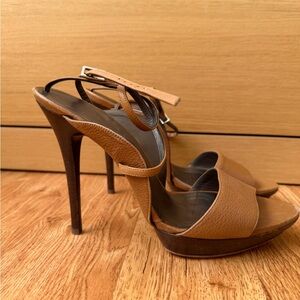 Salvatore Ferragamo Brown Strappy Heels Size 9.5